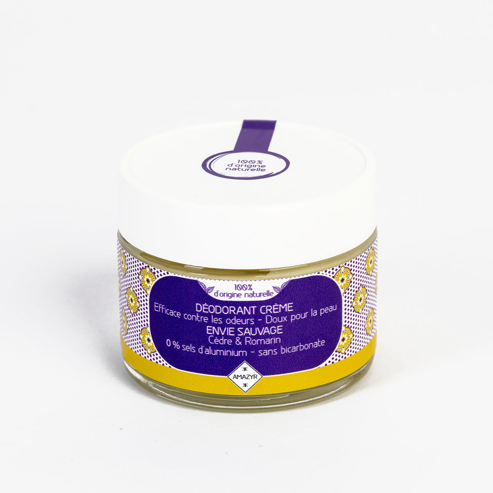 Déodorant crème Envie Sauvage - Cèdre & Romarin